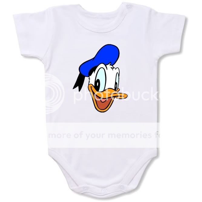 Donald Duck Cartoon Personalized BABY Bodysuit Creeper #01