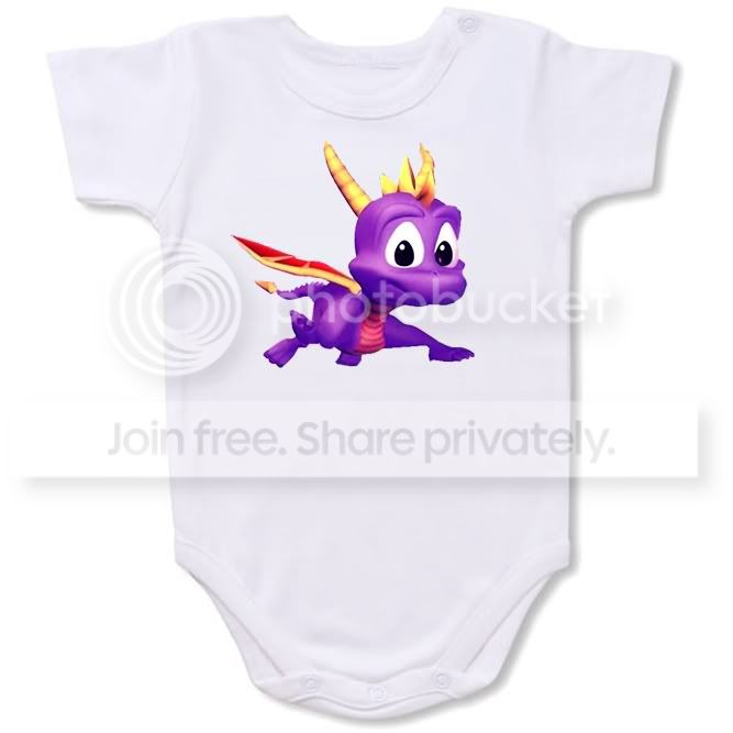 Spyro Cartoon Personalized BABY Bodysuit Creeper #01