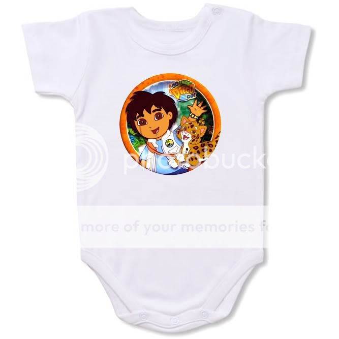 Dora the Explorer Diego Cartoon Personalized BABY Bodysuit Creeper #04