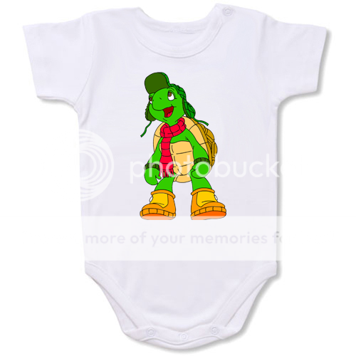 Franklin the Turtle Cartoon Baby Onesie #01