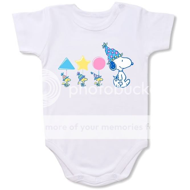 Snoopy Peanuts Cartoon Personalized BABY Bodysuit Creeper #48-a