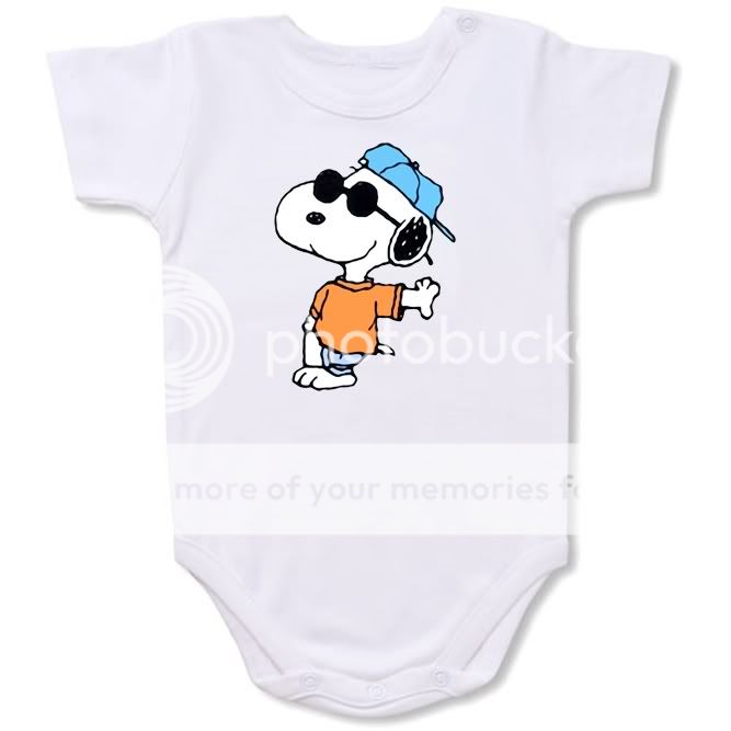 Snoopy Peanuts Cartoon Personalized BABY Bodysuit Creeper #81