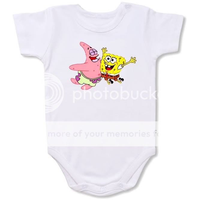 Sponge bob Cartoon Personalized BABY Bodysuit Creeper #25