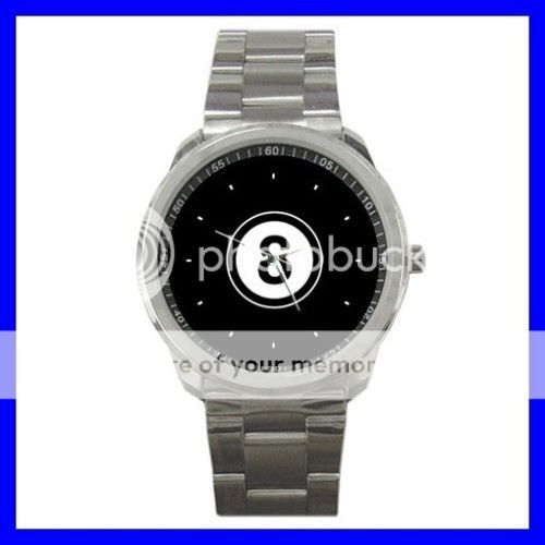 8 BALL Pool Eight Game Billards Sport Metal Watch-281