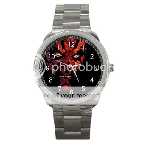 Darth Maul Star Wars Movie Series Logo  Sport Metal Watch - 285