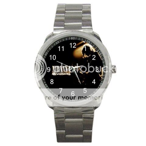 Nirvana Kurt Cobain Nevermind Logo  Sport Metal Watch - 922
