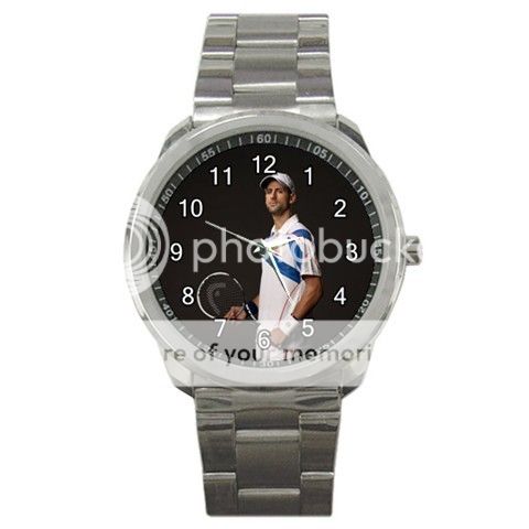 Novak Djokovic Tennis Champion  Sport Metal Watch - 925