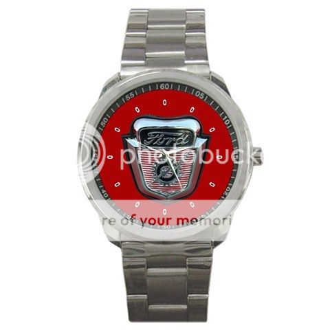 1956 Ford F-100 Pickup Truck Emblem Sport Metal Watch-927