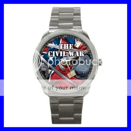 CIVIL WAR Confederate Flag Sport Metal Watch-711
