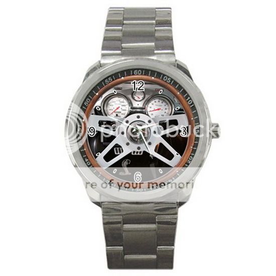 Ford Mustang Car Steering Wheel Sport Metal Watch-023