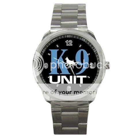 K9 Unit Police Sheriff Dog Sport Metal Watch-365