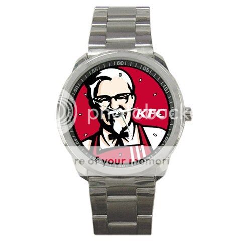 KFC Kentucky Fried Chicken Colonel Sanders Logo Sport Metal Watch-395