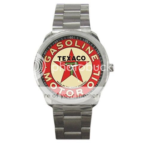 Texaco Gasoline Motor Oil Classic Logo Sport Metal Watch-580